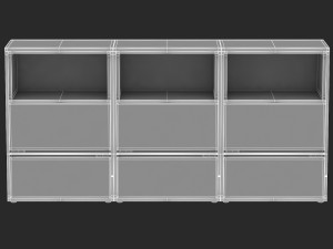 herman miller storage cabinet meridian 1 3D 모델