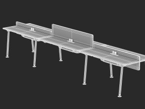 herman miller desk memo 4 Modelo 3D