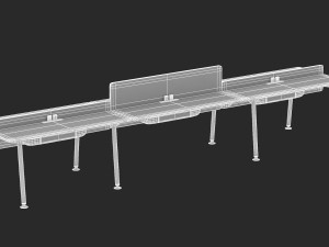 herman miller desk memo 4 Modelo 3D