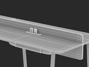 herman miller desk memo 4 Modelo 3D