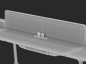 herman miller desk memo 4 Modelo 3D