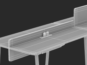herman miller desk memo 4 Modelo 3D