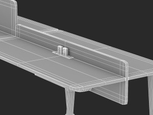 herman miller desk memo 4 Modelo 3D