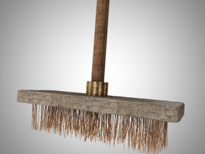 vintage broom 3D Model