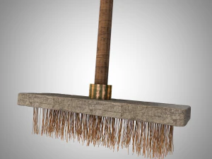 빈티지 빗자루 3D 모델