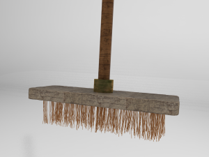 vintage broom 3D 모델