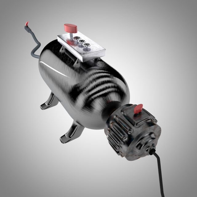 vintage compressor Modelo 3D .c4d .max .obj .3ds .fbx .stl .blend 