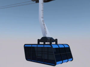 ropeway cable car 3D Model