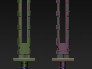 double blade sword 3D Model