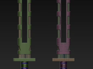 double blade sword 3D Model