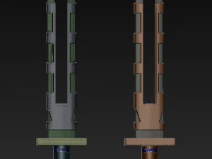 double blade sword 3D Model
