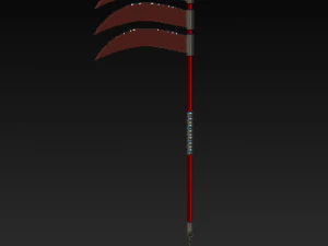 dreischneidige Sichel mit Kette 3D Modell