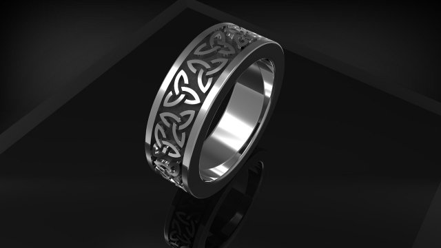 celtic ring 3D Print Model .c4d .max .obj .3ds .fbx .stl .blend 