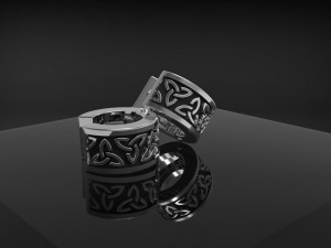 celtic earrings Model Cetak 3D