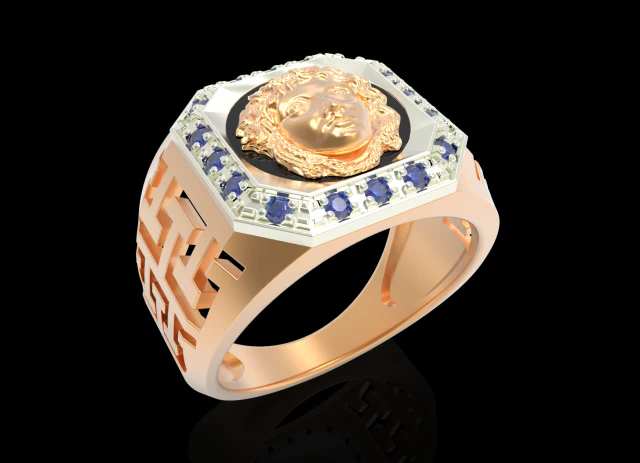 medusa ring 3D Print Model .c4d .max .obj .3ds .fbx .stl .blend 