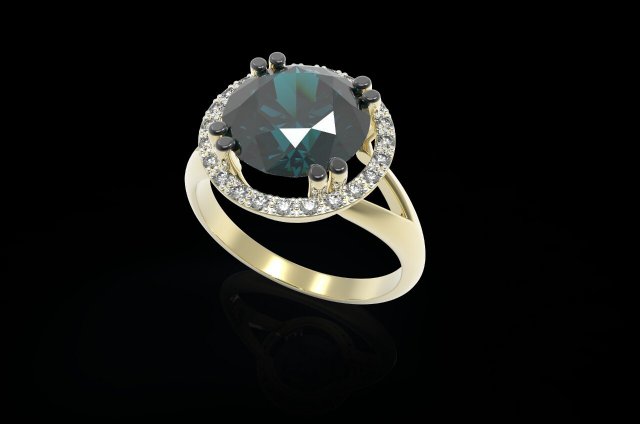 Download the ring with a gems 3D Model