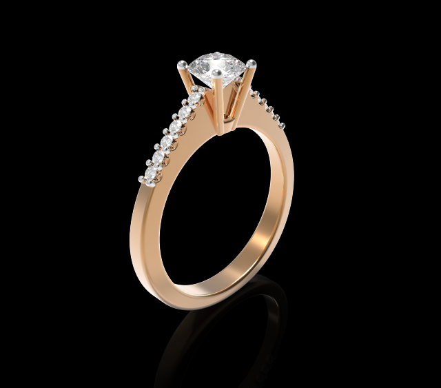 jewellery ring with gems 3D printmodel .c4d .max .obj .3ds .fbx .stl .blend 