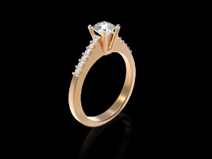jewellery ring with gems 3D Print Model