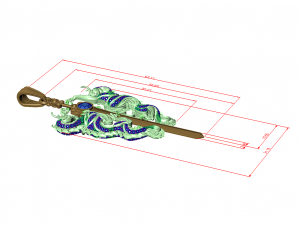 pendant two dragons 3D Print Model