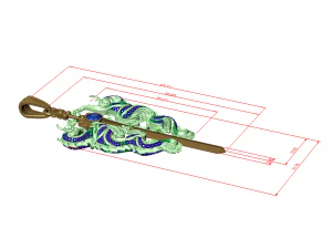 pendant two dragons 3D Print Model