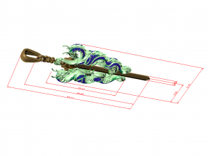 pendant two dragons 3D Print Model