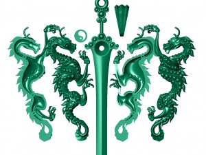 two dragons without gems 3D 打印模型