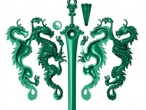 two dragons without gems 3D Print Model