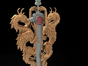 two dragons without a gems and with other back side Modello di stampa 3D