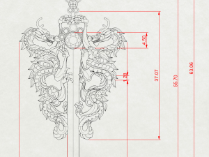 two dragons without a gems and with other back side Modello di stampa 3D