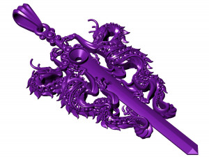 two dragons with other back side 3D प्रिंट मॉडल