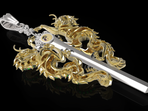 two dragons with other back side 3D प्रिंट मॉडल