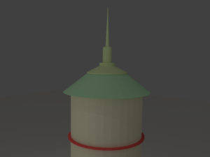 water tower low poly 3D 模型