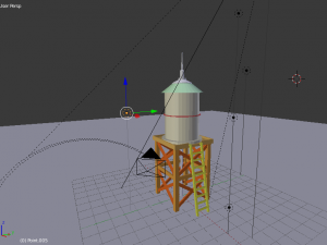 water tower low poly 3D 模型