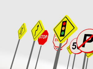 street signs - traffic signs Model 3D