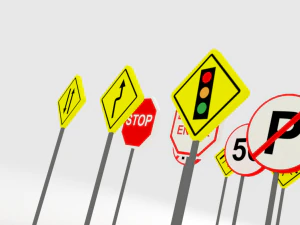 street signs - traffic signs 3D Model