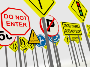 street signs - traffic signs Model 3D