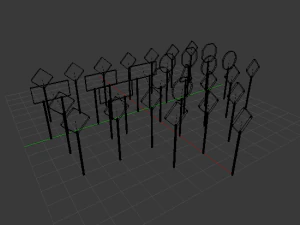 street signs - traffic signs 3D Model