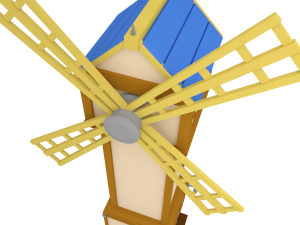wind mill low poly Modelo 3D