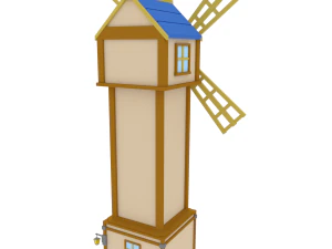 wind mill low poly 3D Model