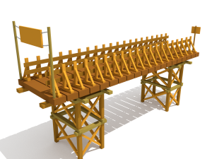 wooden bridge 3D Model