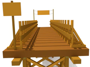wooden bridge 3D Model