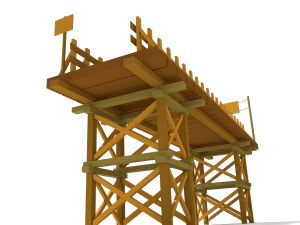 wooden bridge 3D Model
