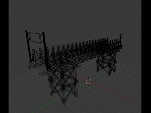 wooden bridge Modello 3D