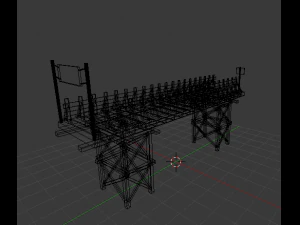 wooden bridge 3D Model
