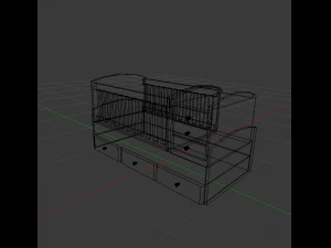 lettino per bambini Modello 3D