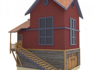 modern wooden house 3D Model