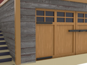 modern wooden house 3D-Modell