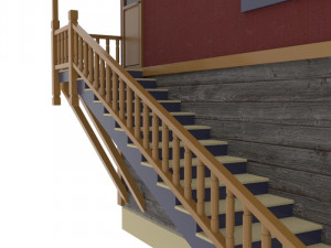 modern wooden house 3D-Modell