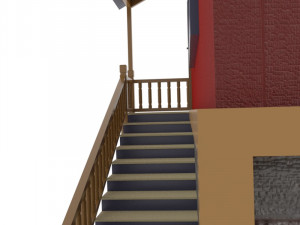 modern wooden house 3D-Modell