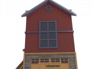modern wooden house 3D Model